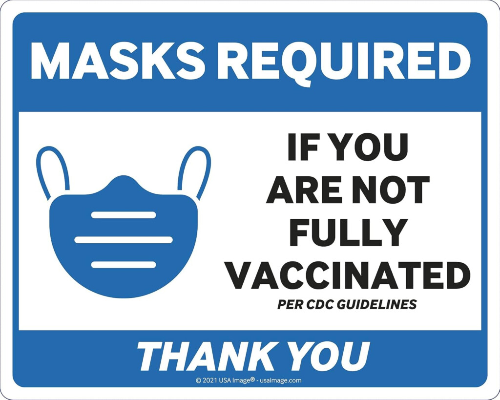 Amazon Mask Required If You Are Not Vaccinated Sign 3 Pack 10  - Mask Required If Not Vaccinated Printable Sign